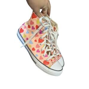 Converse Hearts Pink Chuck Taylor Size 6